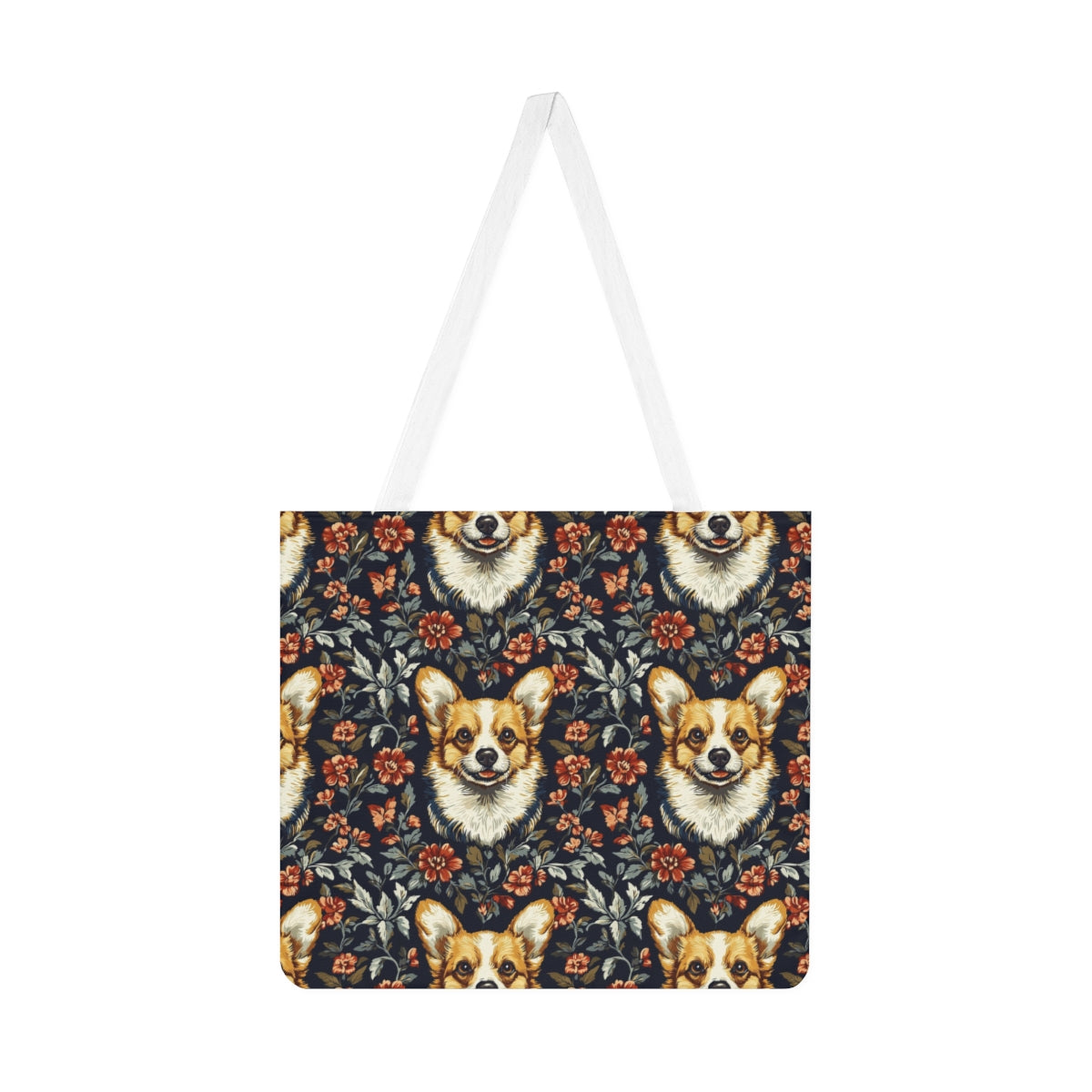 Autumn Blooms Corgi Tote Bag