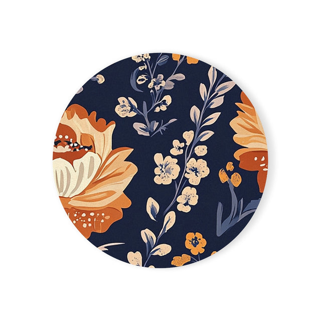 Autumn Blooms English Bulldog Coasters