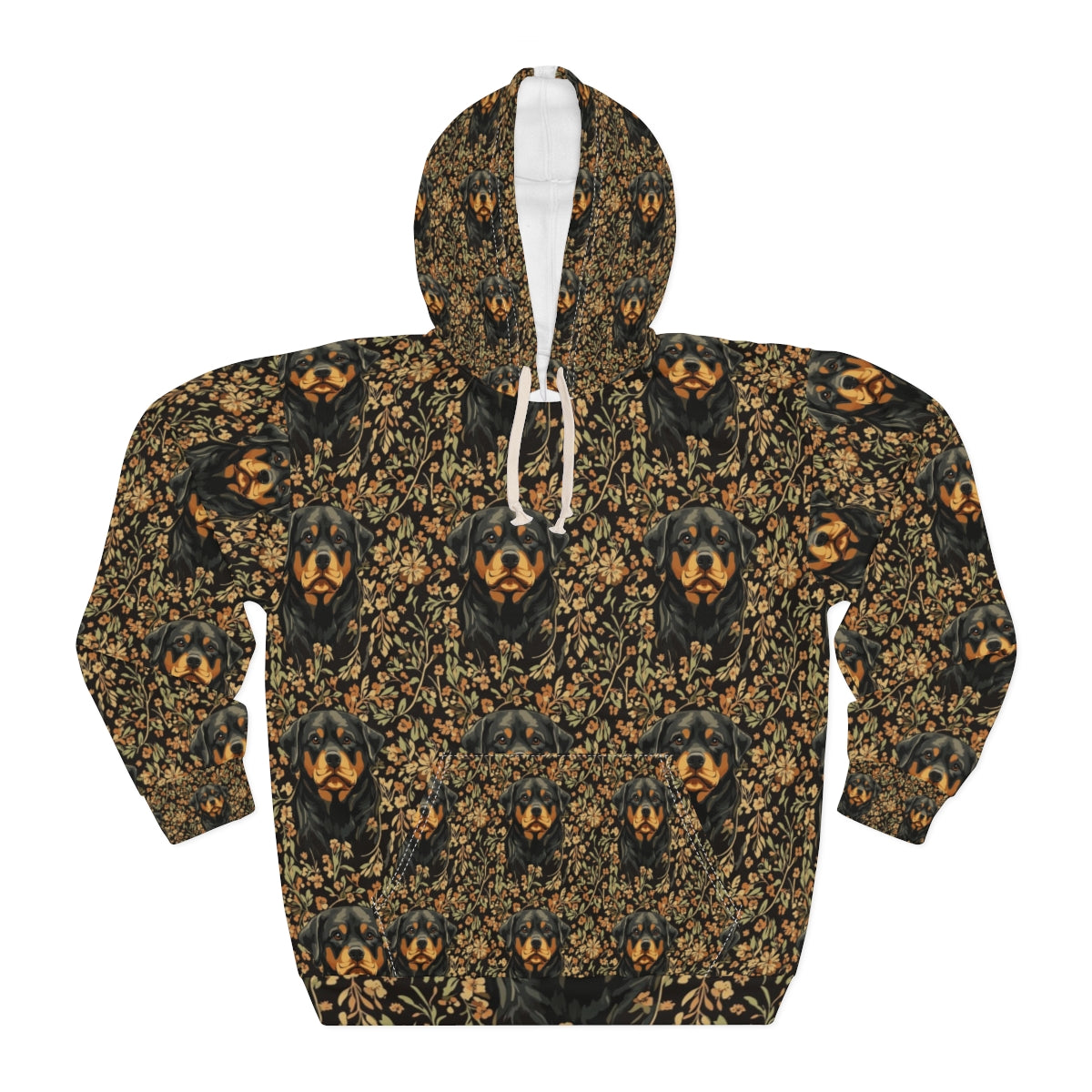 Autumn Blooms Rottweiler Hoodie