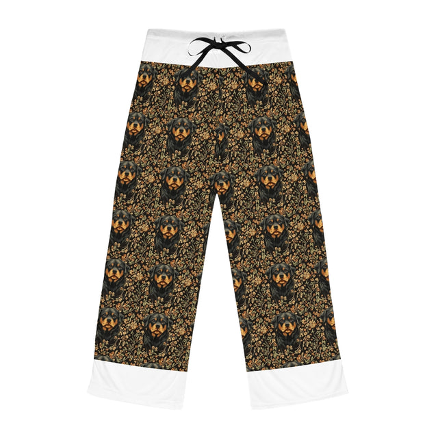 Autumn Blooms Rottweiler Pajama Pants