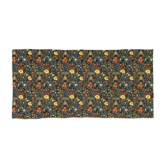 Autumn Botanicals Lab Beach Towel