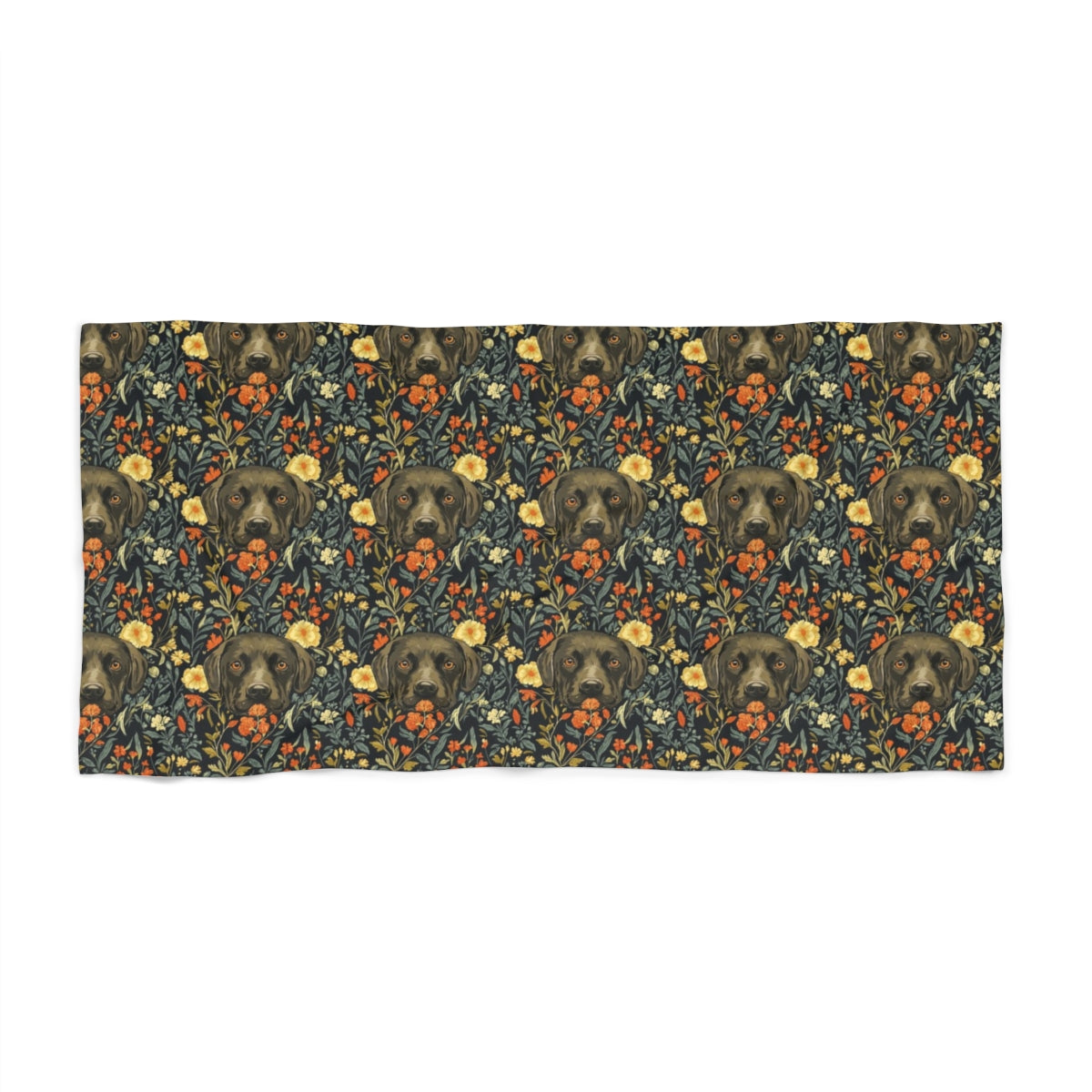 Autumn Botanicals Lab Beach Towel