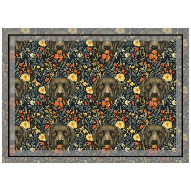 Autumn Botanicals Lab Throw Pillow