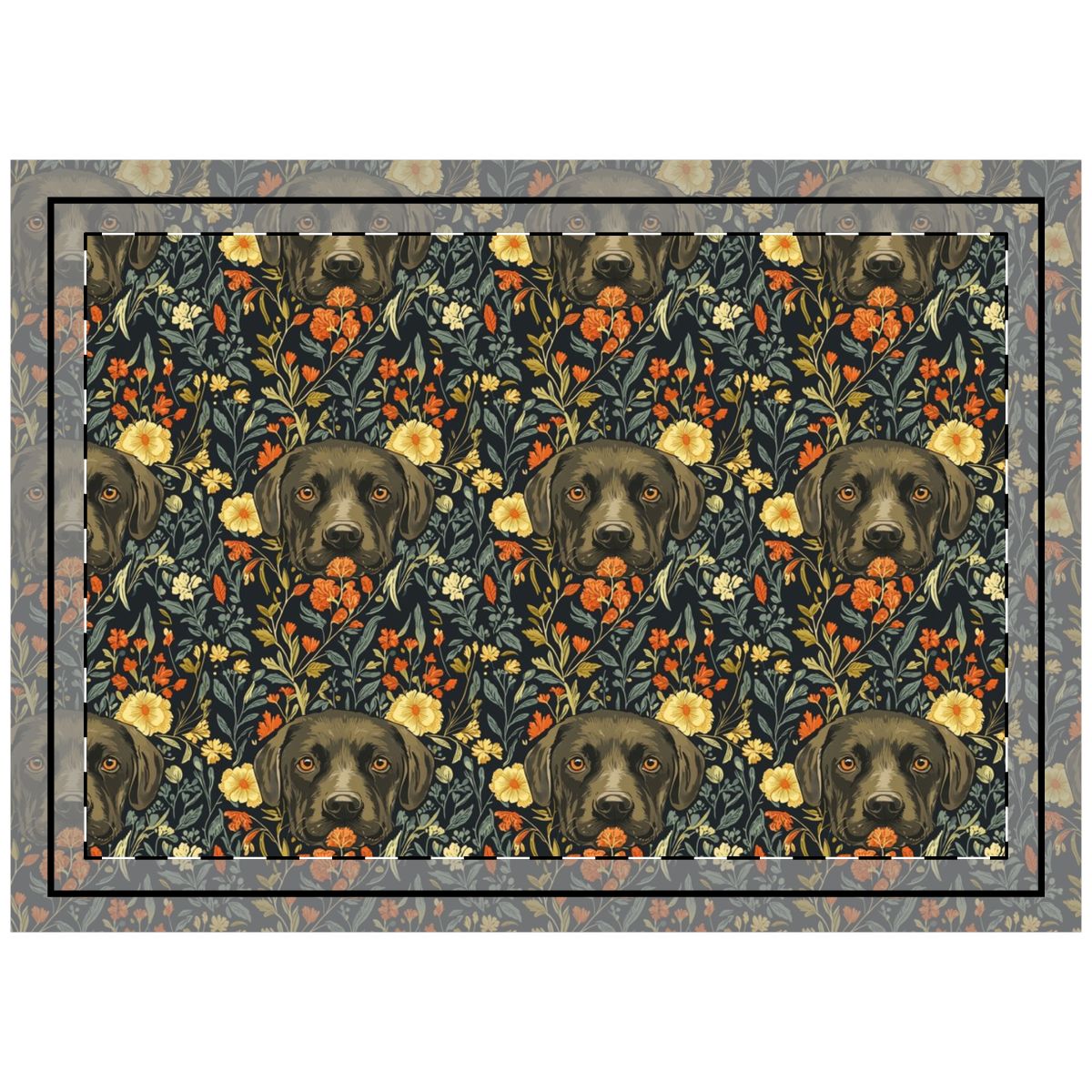 Autumn Botanicals Lab Throw Pillow