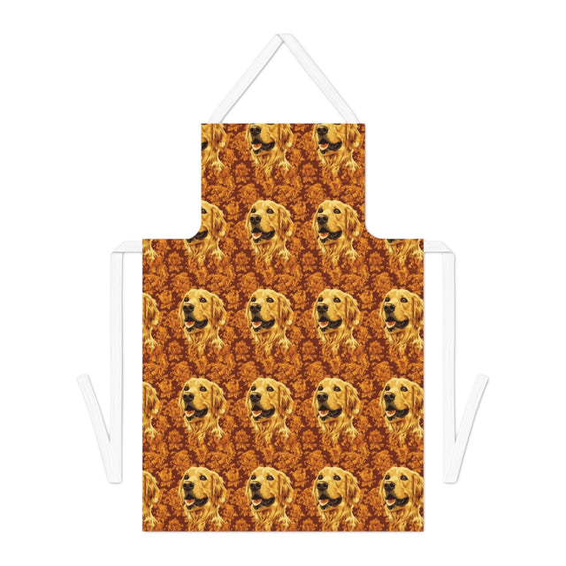 Autumn Damask Goldens Apron