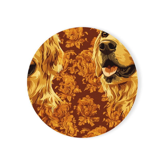 Autumn Damask Goldens Coasters