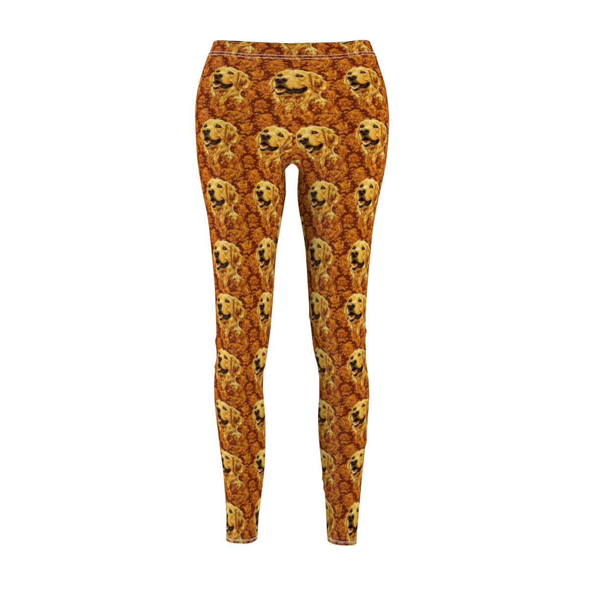 Autumn Damask Goldens Leggings
