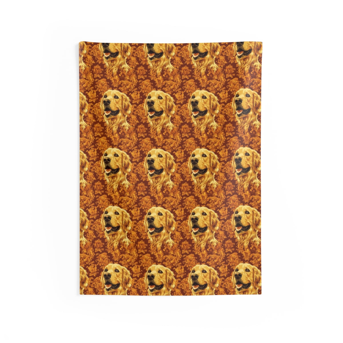 Autumn Damask Goldens Wall Tapestry