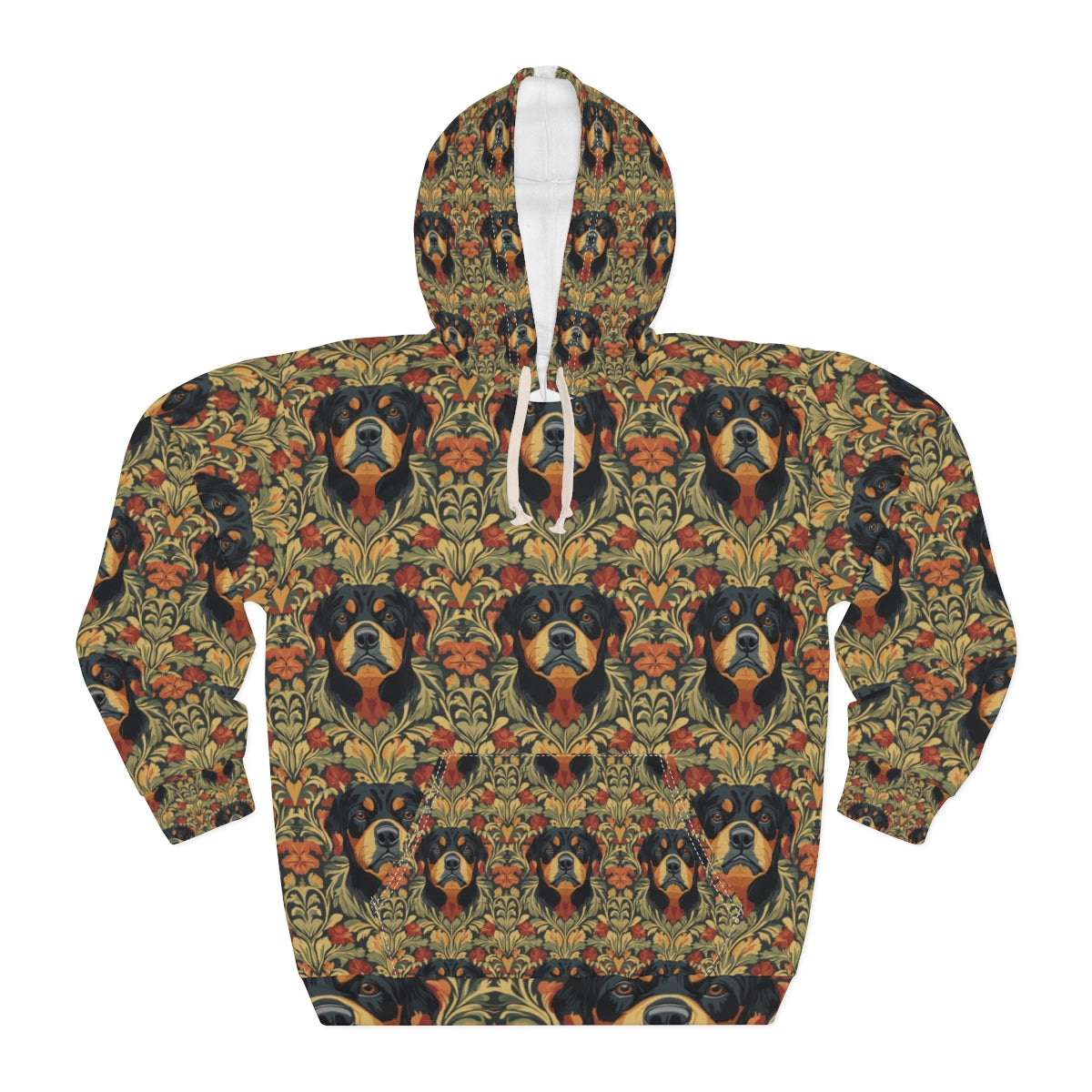 Autumn Damask Rottweilers Hoodie