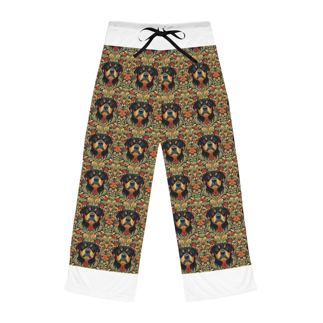 Autumn Damask Rottweilers Pajama Pants