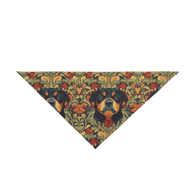 Autumn Damask Rottweilers Pet Bandana