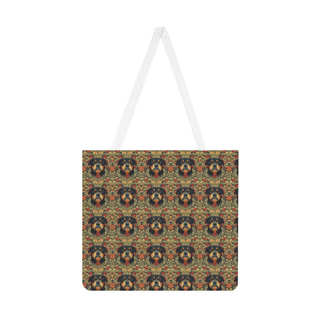 Autumn Damask Rottweilers Tote Bag