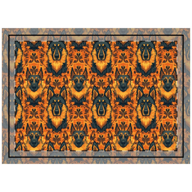 Autumn Damask Shepherds Throw Pillow