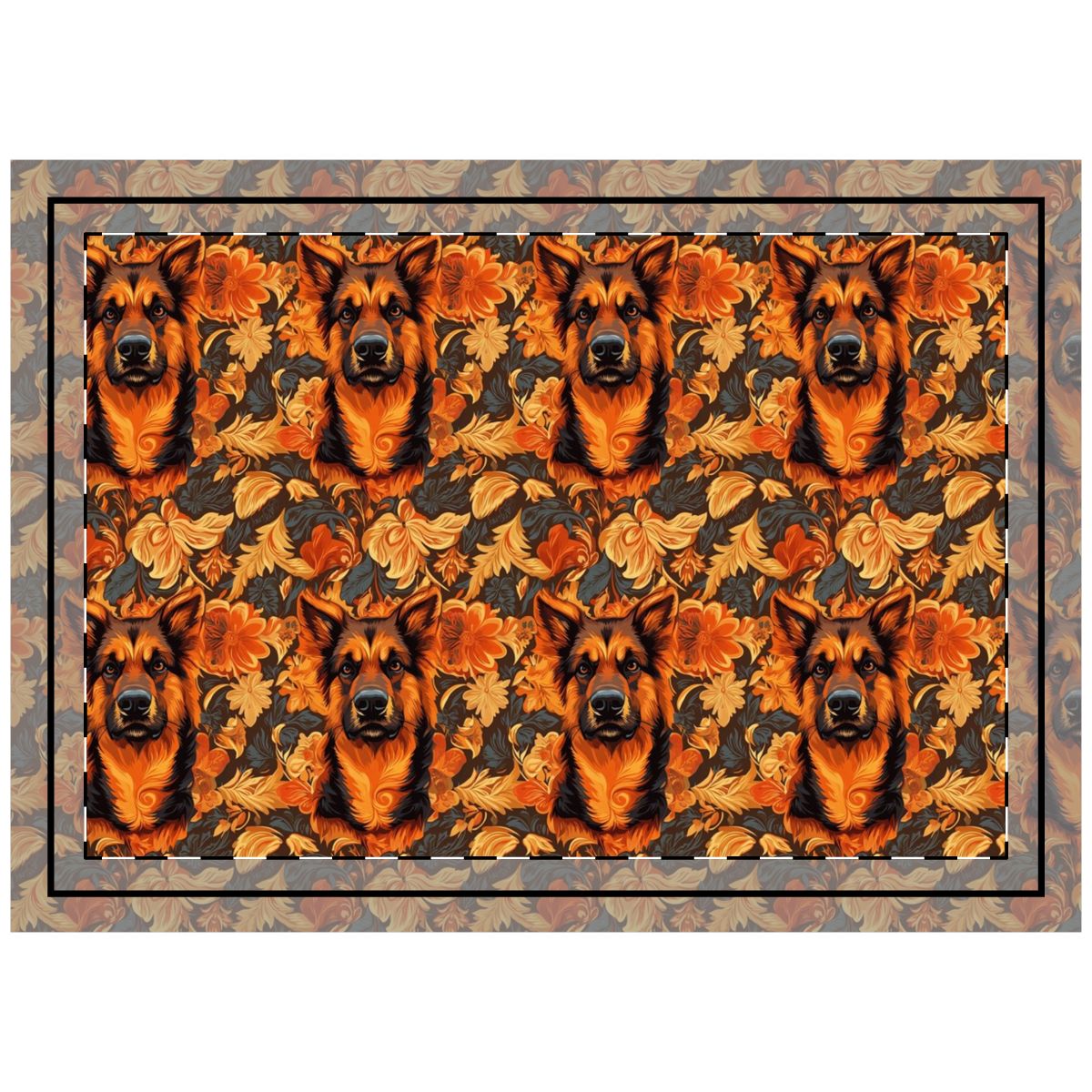 Autumn Flame Shepherds Throw Pillow
