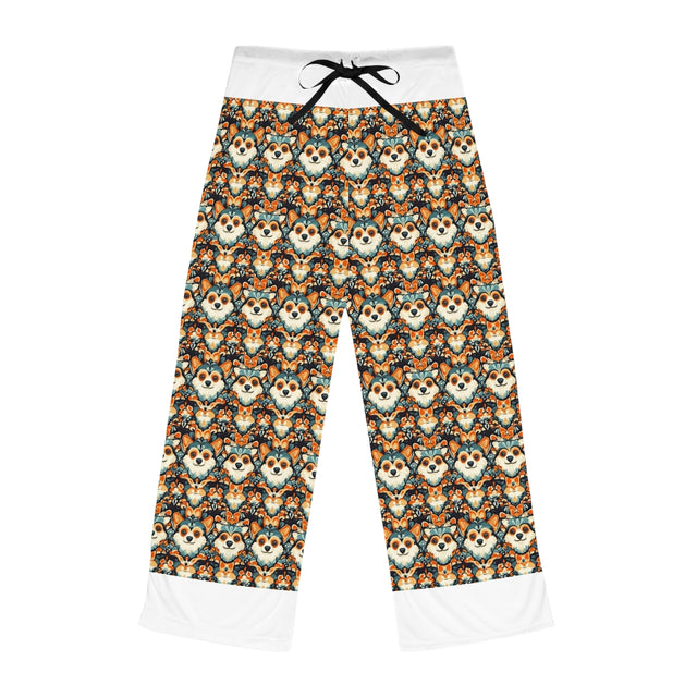 Autumn Folk Corgis Pajama Pants