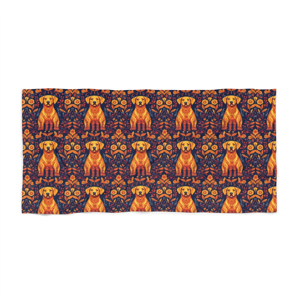 Autumn Folk Tale Labrador Beach Towel