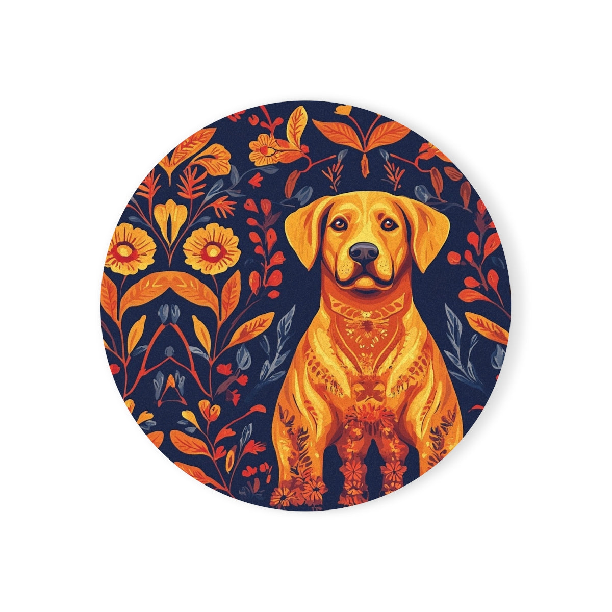 Autumn Folk Tale Labrador Coasters