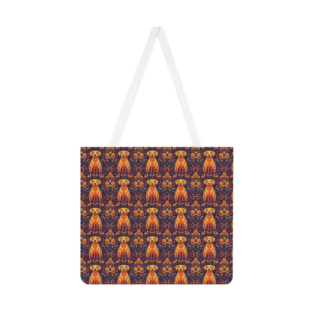 Autumn Folk Tale Labrador Tote Bag
