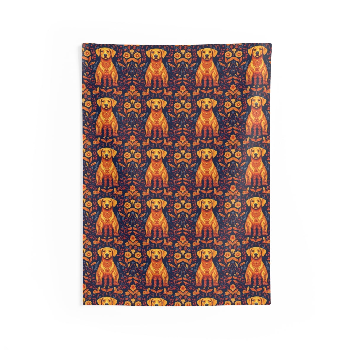 Autumn Folk Tale Labrador Wall Tapestry