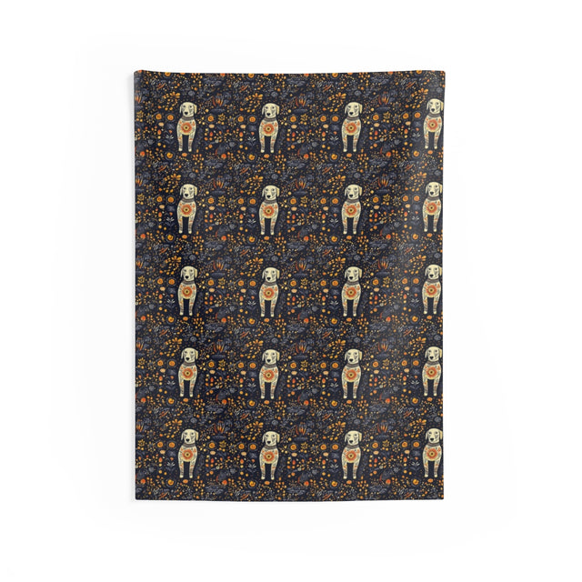 Autumn Folk Tale Labradors Wall Tapestry