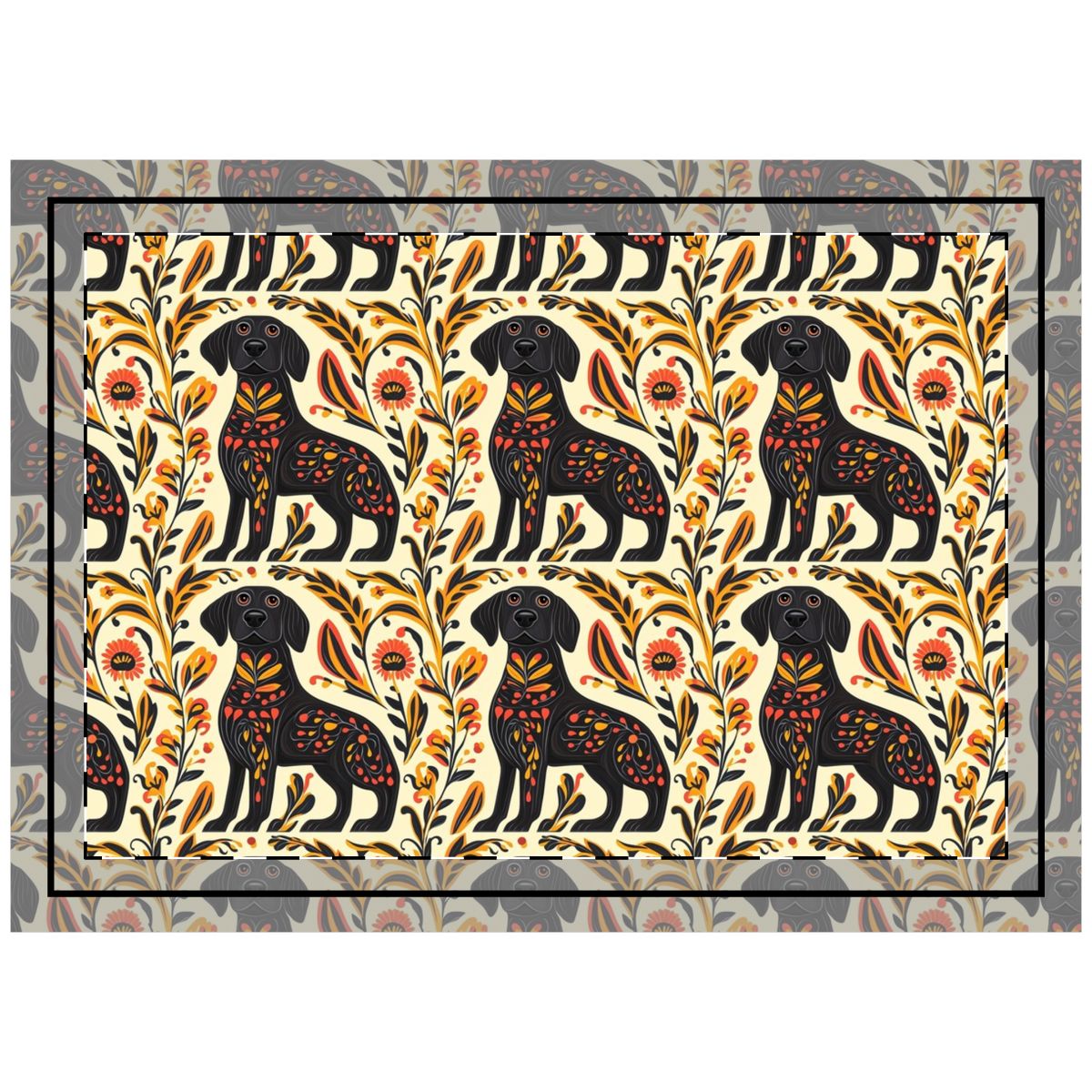Autumn Folklore Labradors Throw Pillow