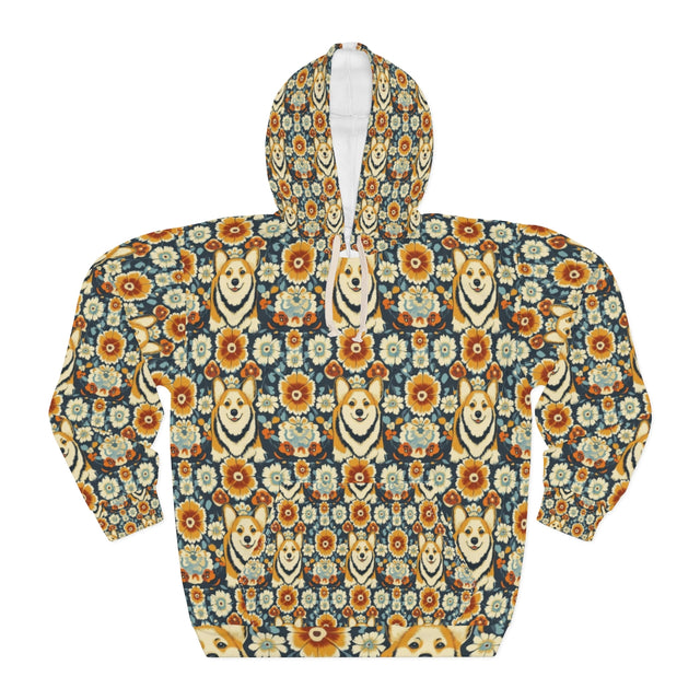Autumn Garden Corgis Hoodie