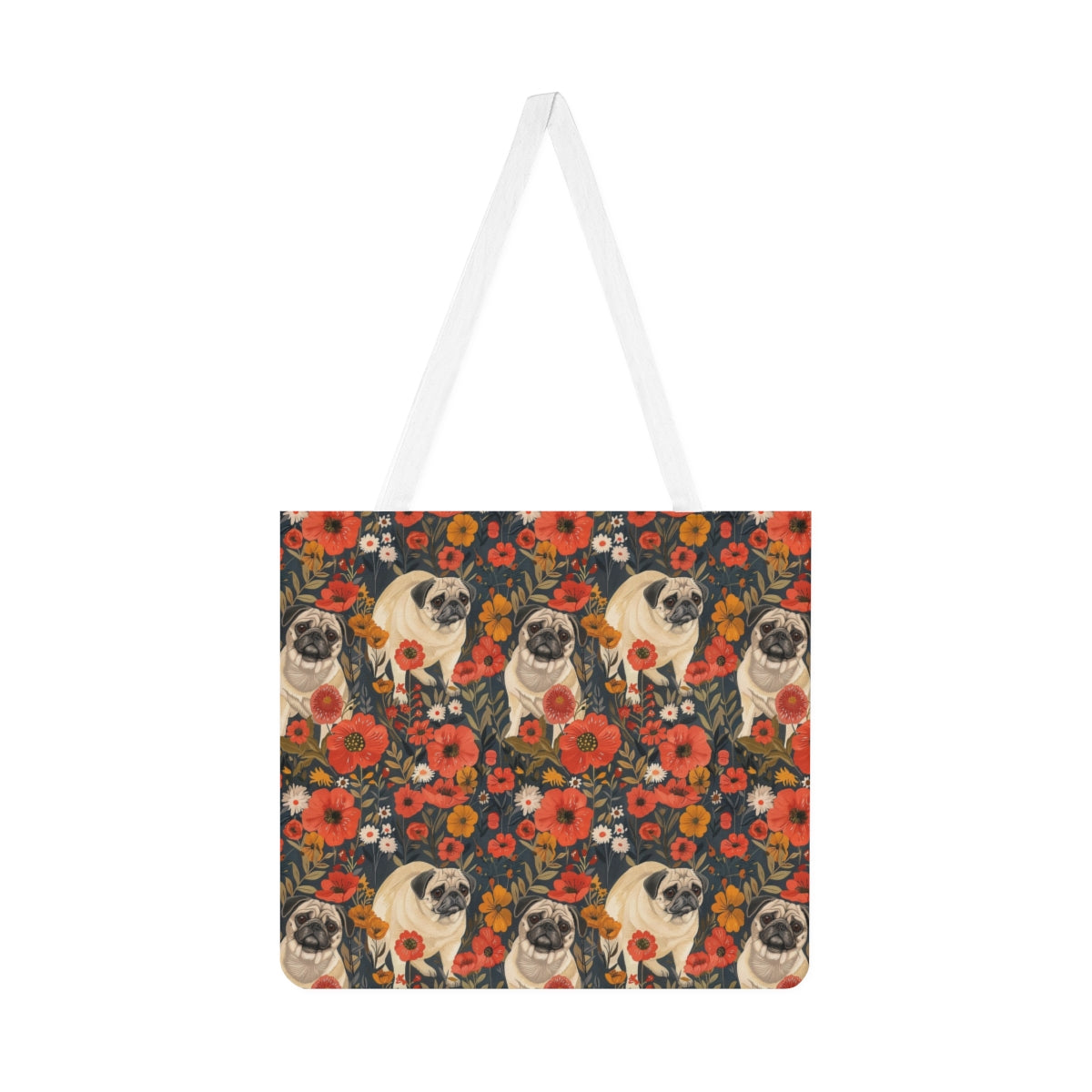 Autumn Garden Pugs Tote Bag