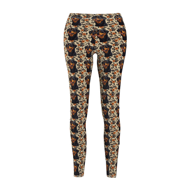 Autumn Garden Rottweilers Leggings