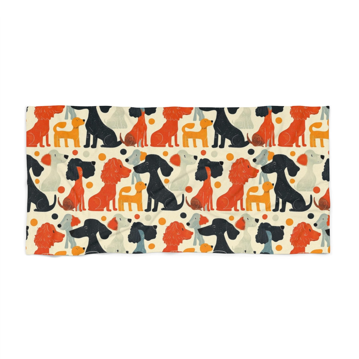 Autumn Gathering Poodles Beach Towel