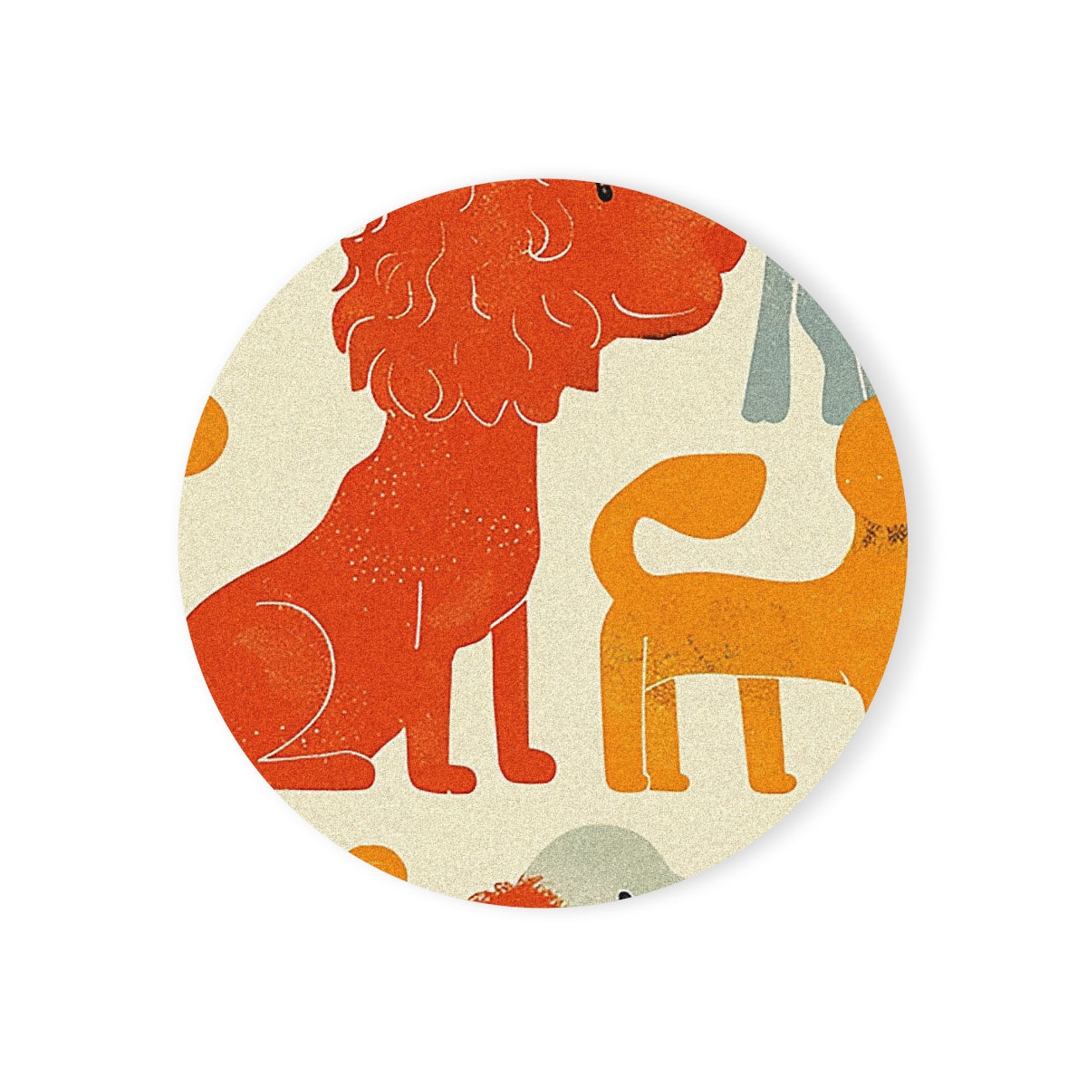 Autumn Gathering Poodles Coasters
