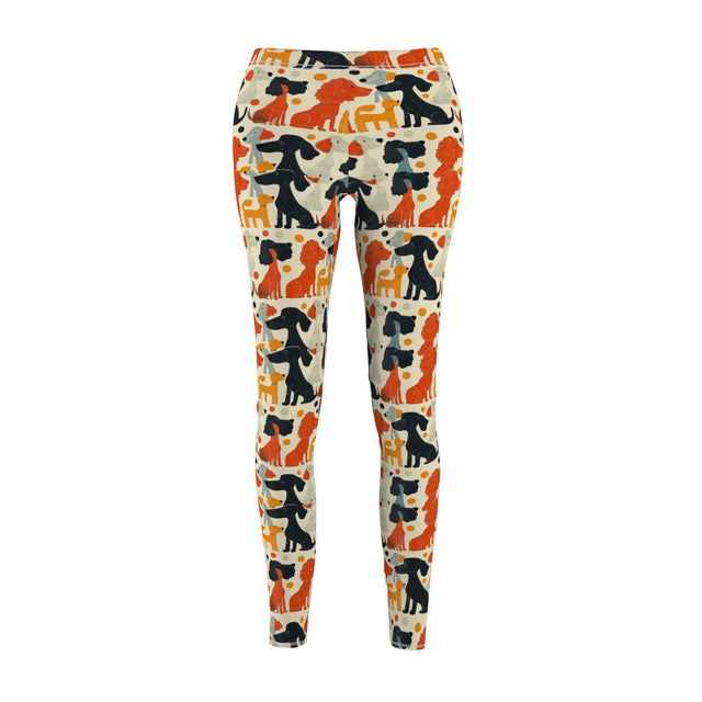 Autumn Gathering Poodles Leggings