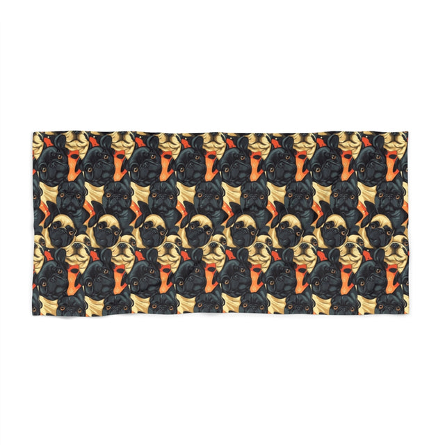 Autumn Gaze Frenchies Beach Towel