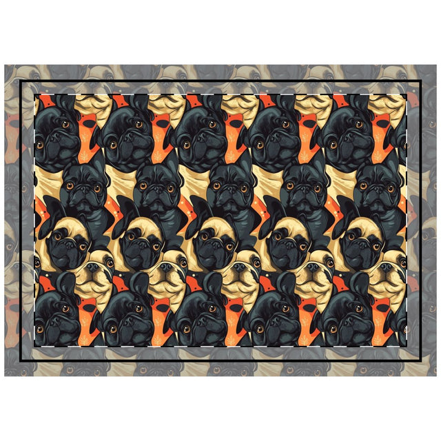 Autumn Gaze Frenchies Throw Pillow