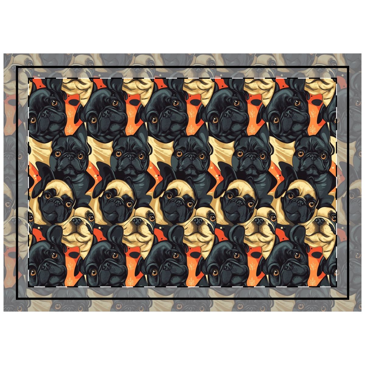Autumn Gaze Frenchies Throw Pillow