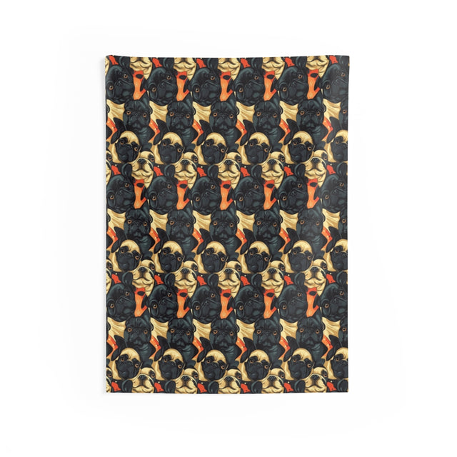 Autumn Gaze Frenchies Wall Tapestry
