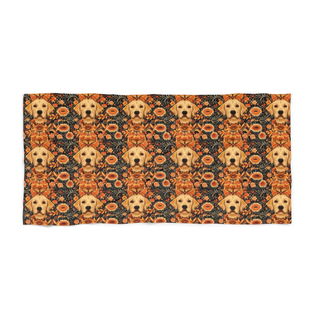 Autumn Harvest Labrador Beach Towel