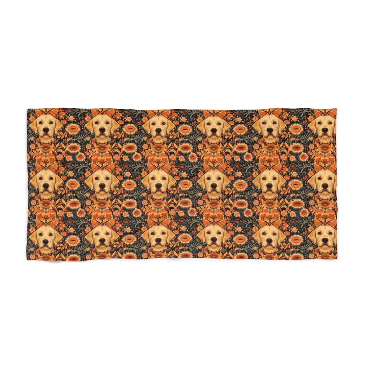 Autumn Harvest Labrador Beach Towel