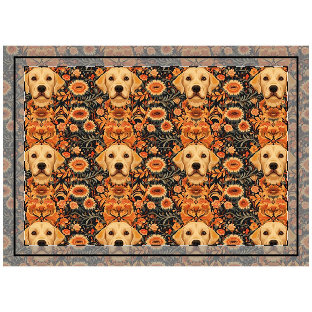 Autumn Harvest Labrador Throw Pillow