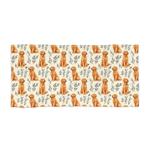 Autumn Harvest Retrievers Beach Towel
