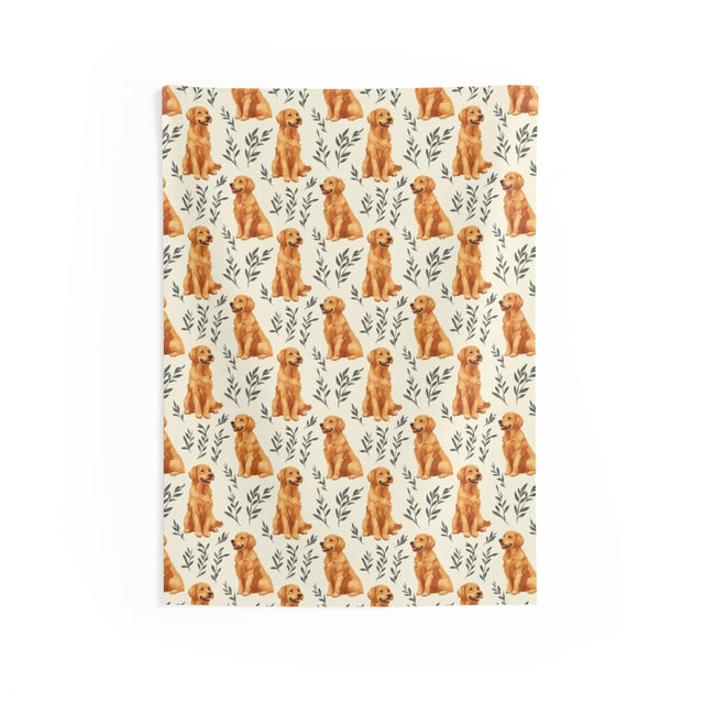 Autumn Harvest Retrievers Wall Tapestry