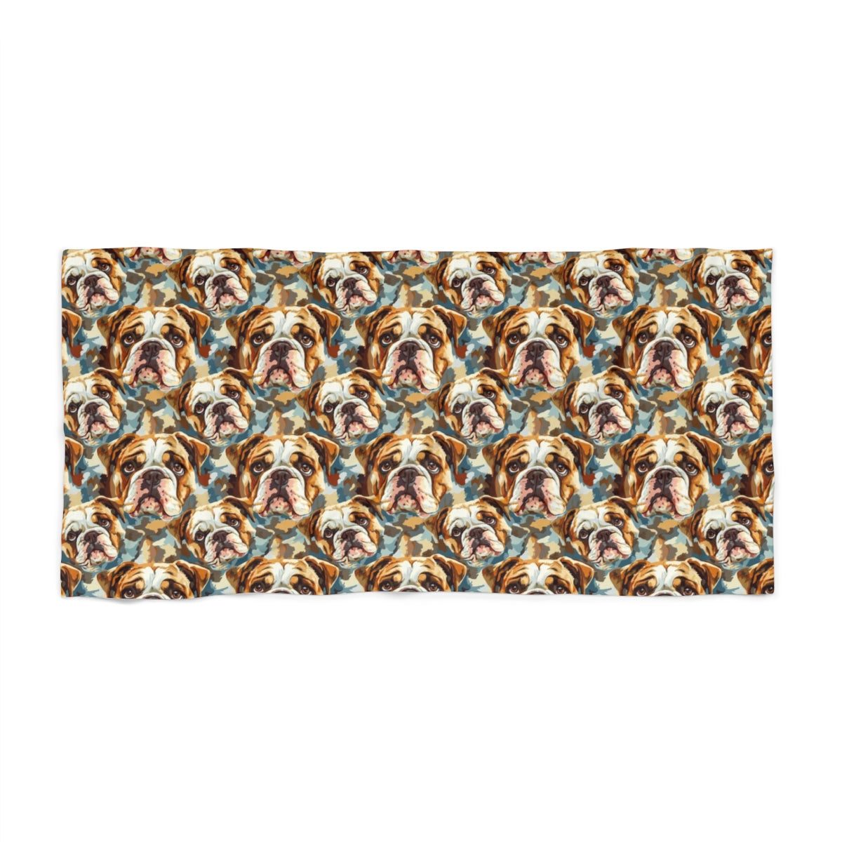 Autumn Huddle Bulldogs Beach Towel