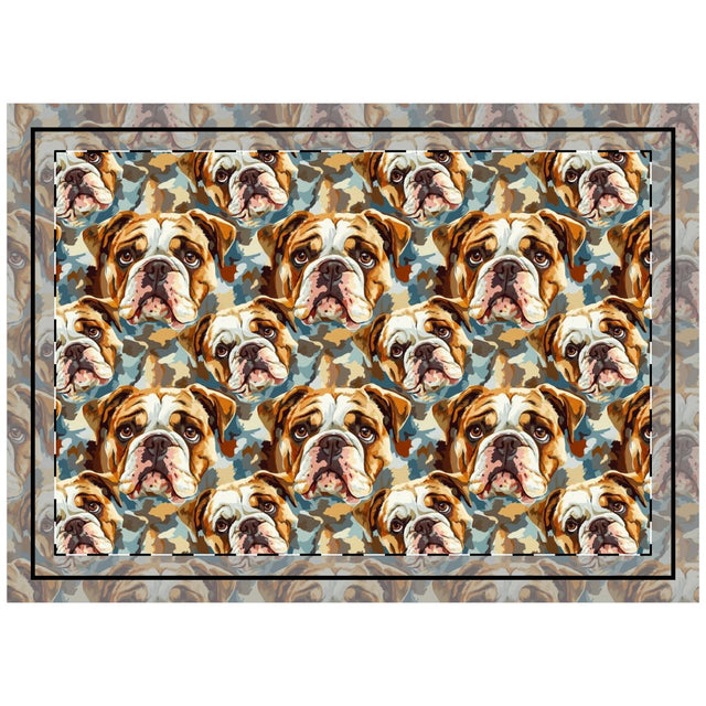 Autumn Huddle Bulldogs Throw Pillow