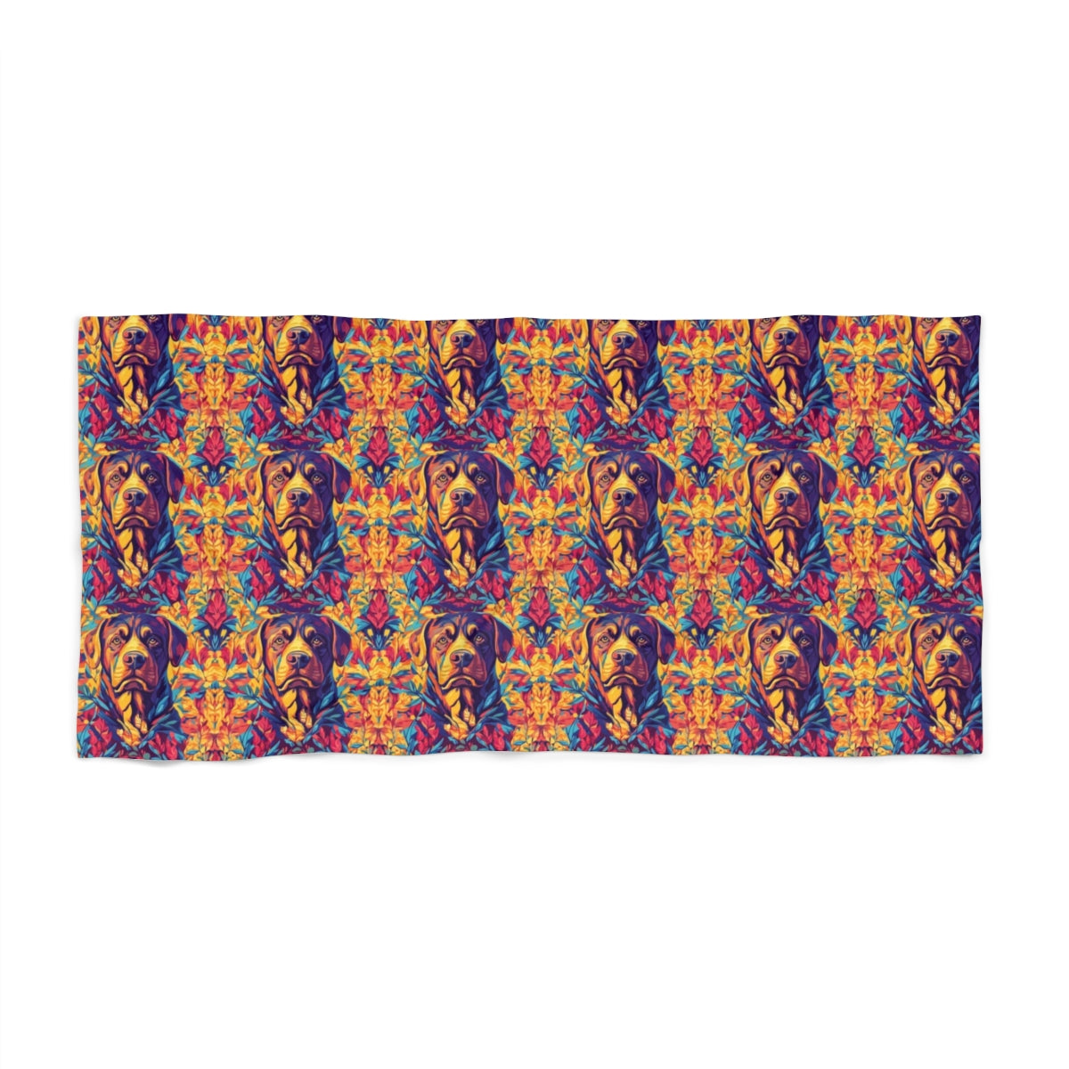 Autumn Kaleidoscope Lab Beach Towel