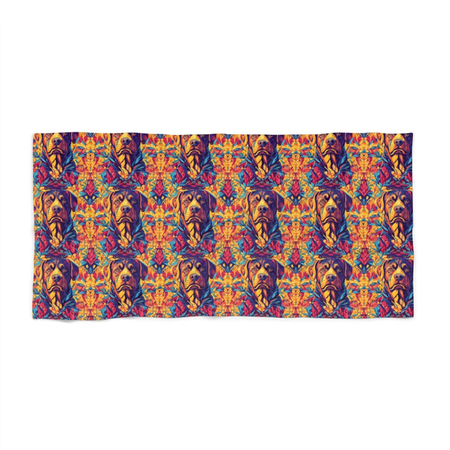Autumn Kaleidoscope Lab Beach Towel