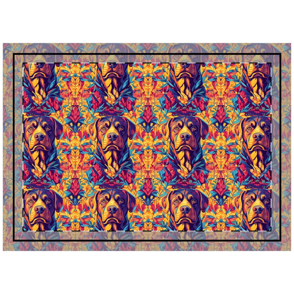 Autumn Kaleidoscope Lab Throw Pillow