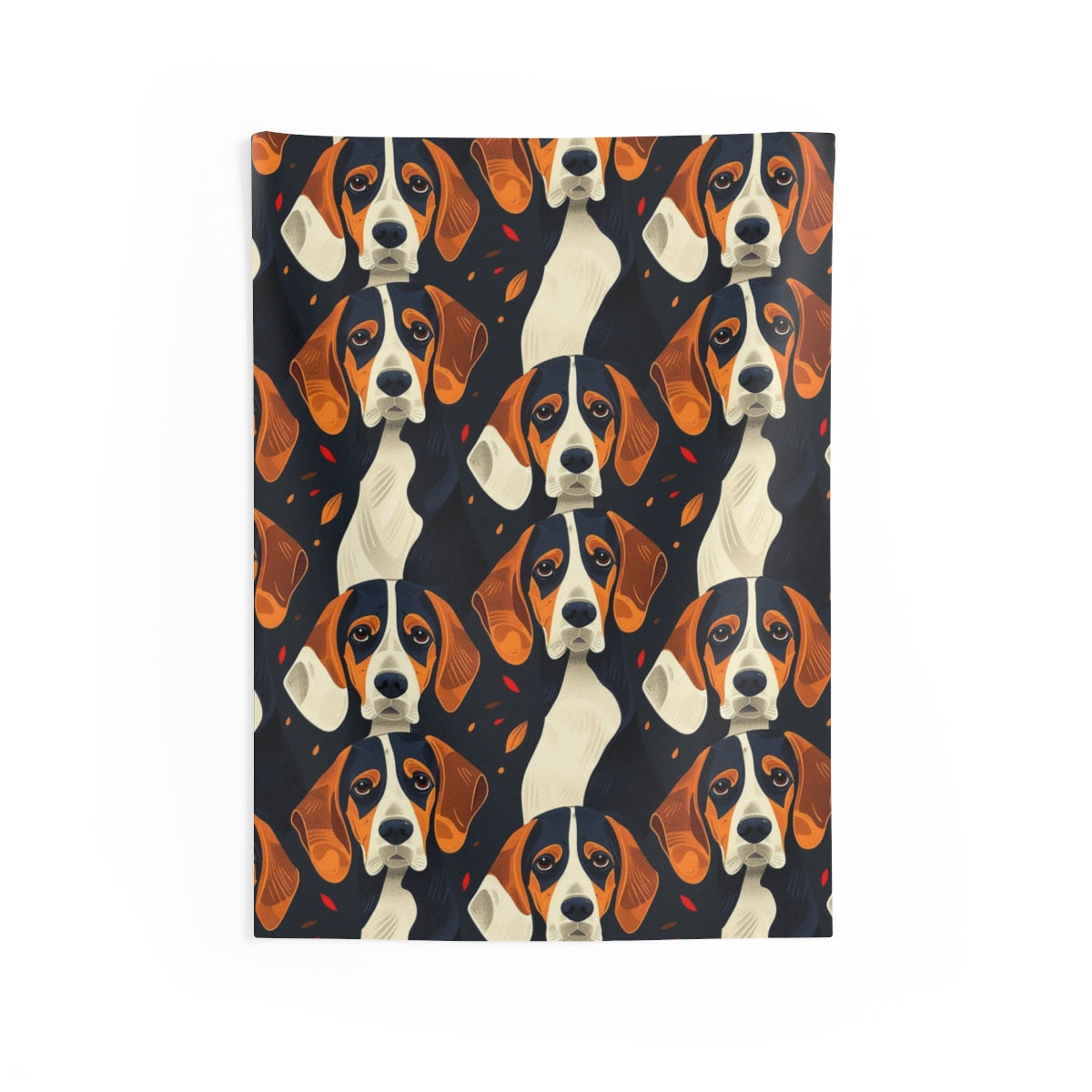 Autumn Leaves Beagles Wall Tapestry