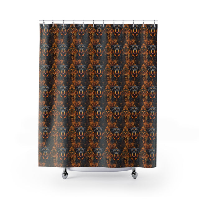 Autumn Majesty Rottweilers Shower Curtain