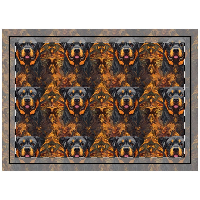 Autumn Majesty Rottweilers Throw Pillow