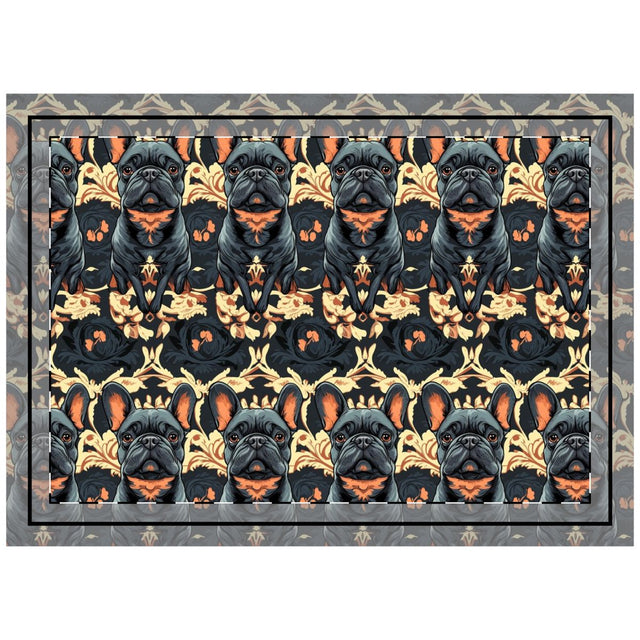 Autumn Manor Frenchies Throw Pillow