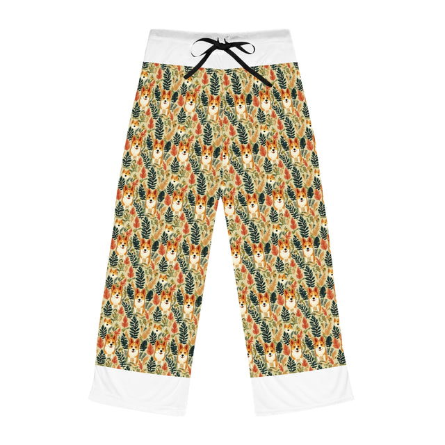 Autumn Meadow Corgis Pajama Pants